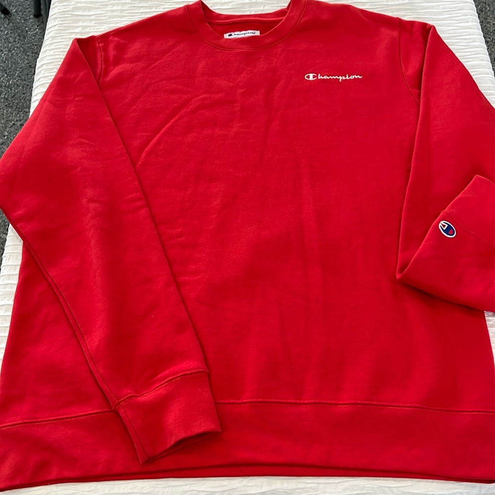 Champion‎ authentic athletic wear pullover sweater XL unisex red